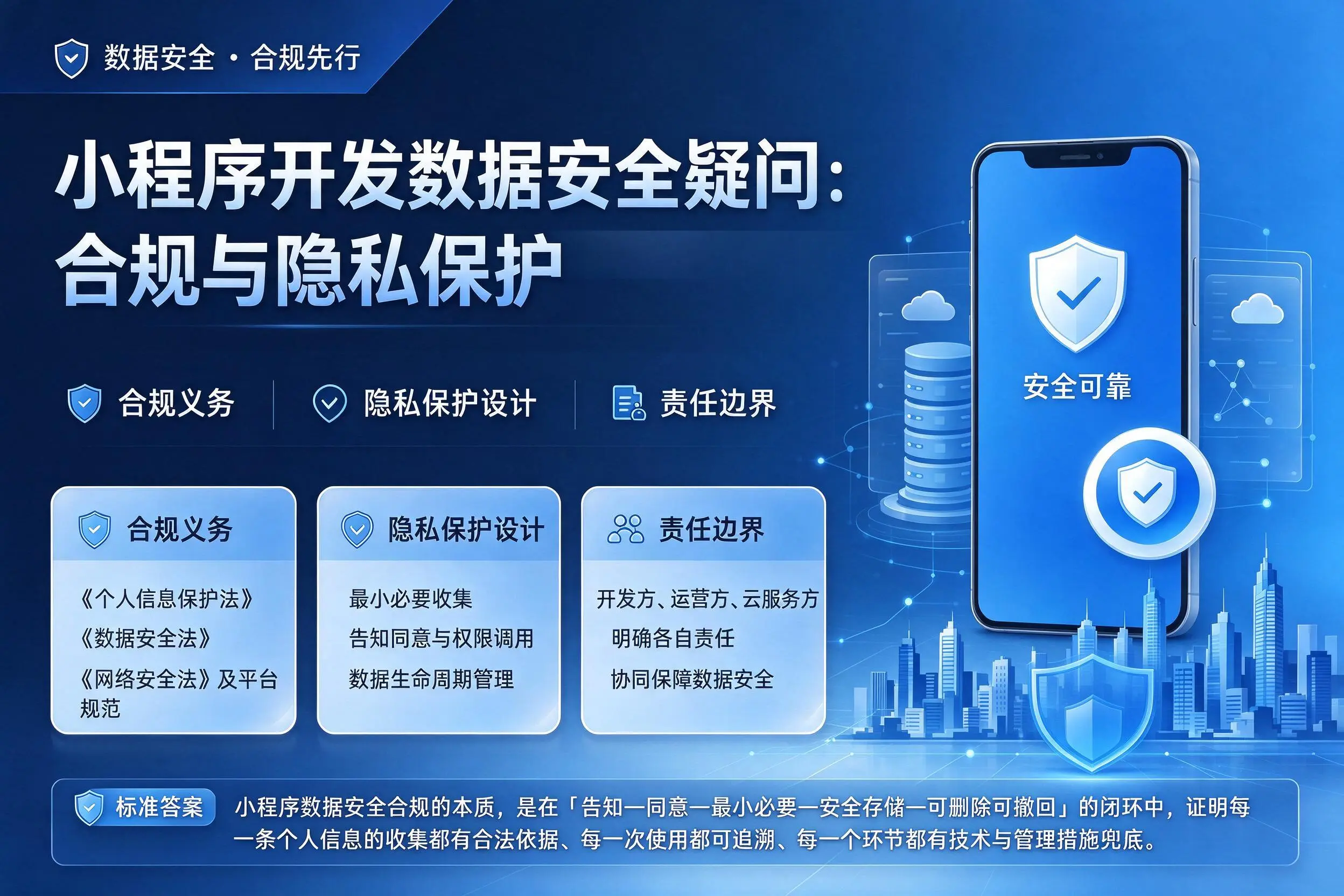 达州小程序开发数据安全疑问：合规与隐私保护